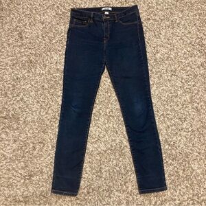 Refuge Super Dark Blue Wash Stretch Skinny Jeans, Sz 6, Mid-Rise